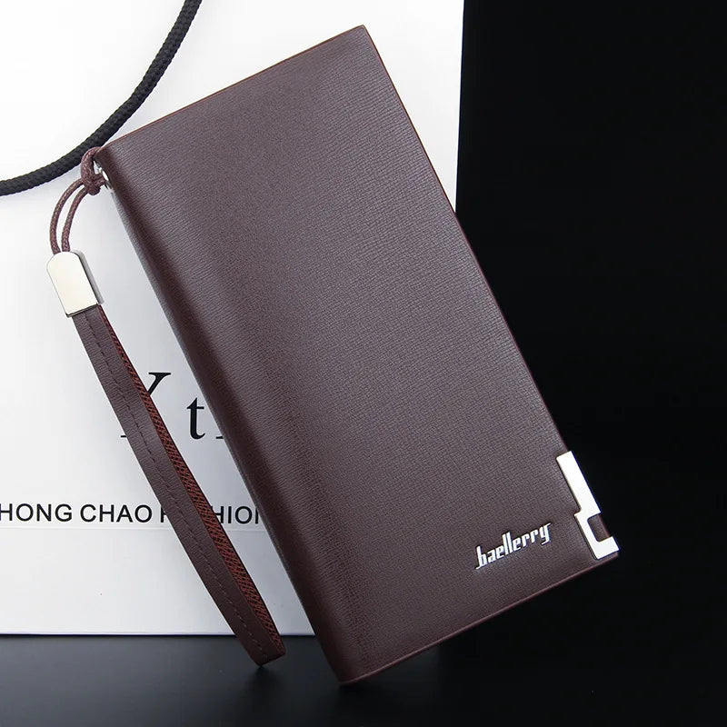 Baellerry New Men Long Wallets Big Capacity Coin Pocket Zipper Male Purse Card Holder Business Wallet For Men