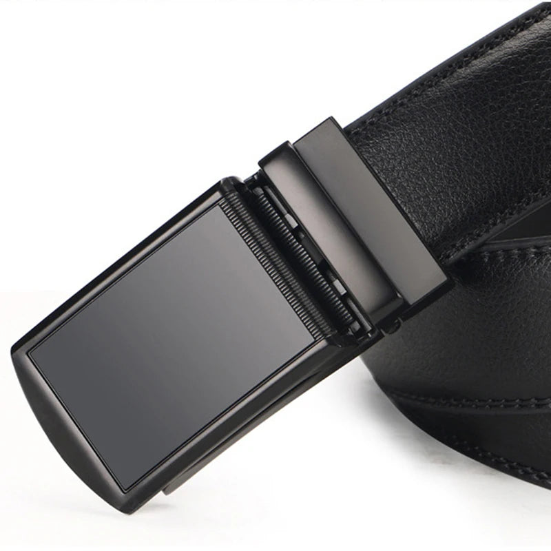 Men's leather belt set including black and brown belts with elegant buckles for formal and casual wear.