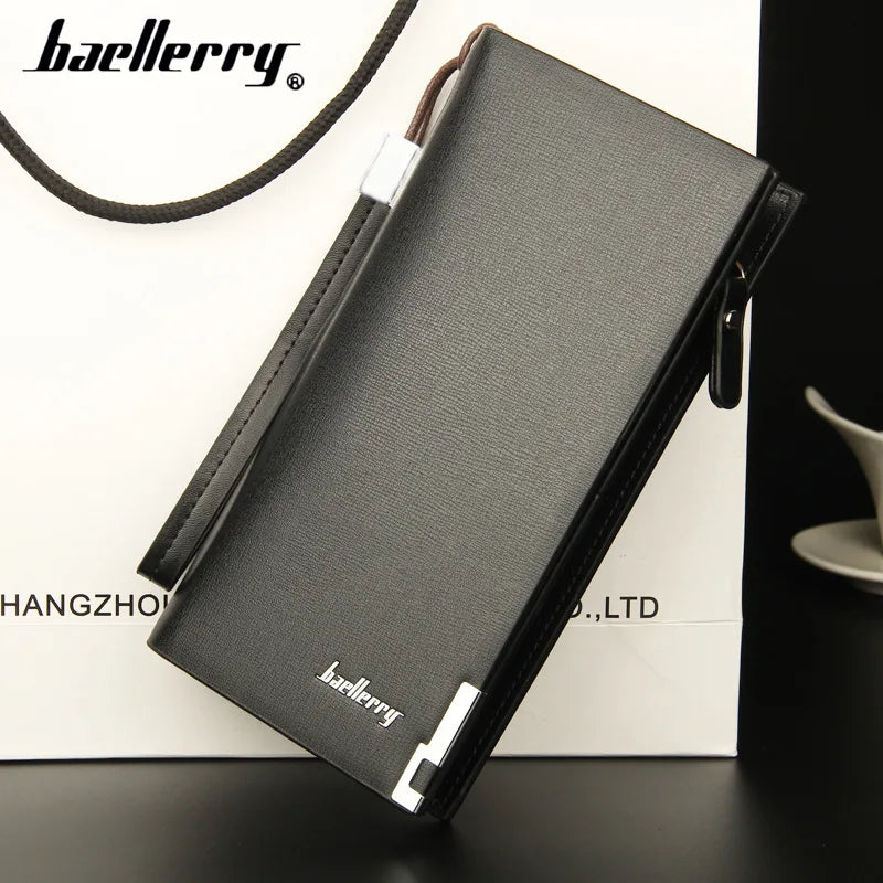 Baellerry New Men Long Wallets Big Capacity Coin Pocket Zipper Male Purse Card Holder Business Wallet For Men