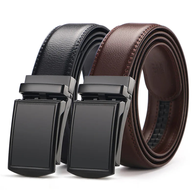Herren Ledergürtel Set – Braun & Schwarz mit eleganten Schnallen