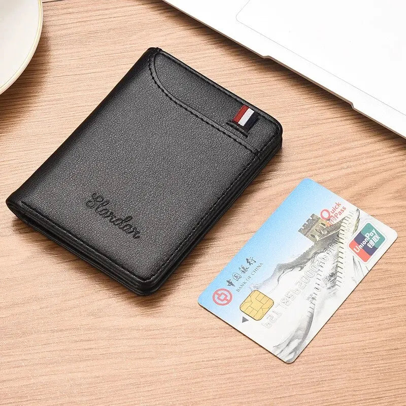 Slim Vertical Men's Wallet – Multi Card Holder & ID Case