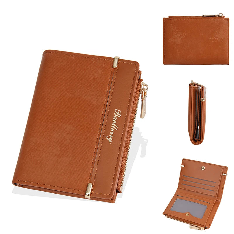 Baellerry Neue Damen-Geldbörsen mit Reißverschluss, Kartenfach, Münzfach, Luxus-Geldbörsen für Damen, hochwertiger Kartenhalter, Geldklammer
