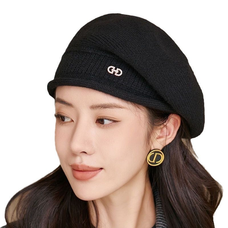 Women's Autumn And Winter Fashionable All-match Wool Knitted Hat