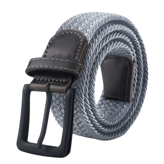 MaiKun men’s tactical canvas belt with sturdy metal pin buckle, ideal for jeans, workwear, and outdoor activities.

