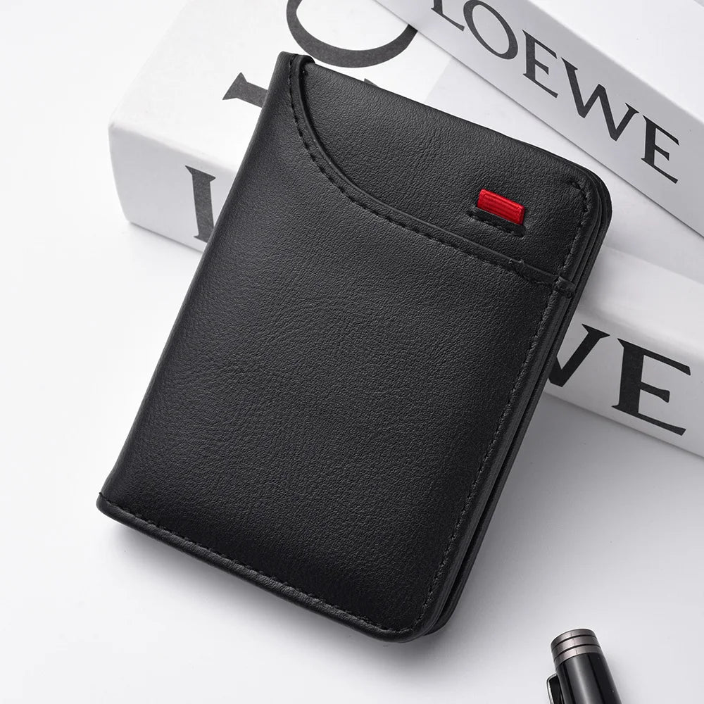 Stylish men's mini vertical wallet – ideal for holding credit cards and ID