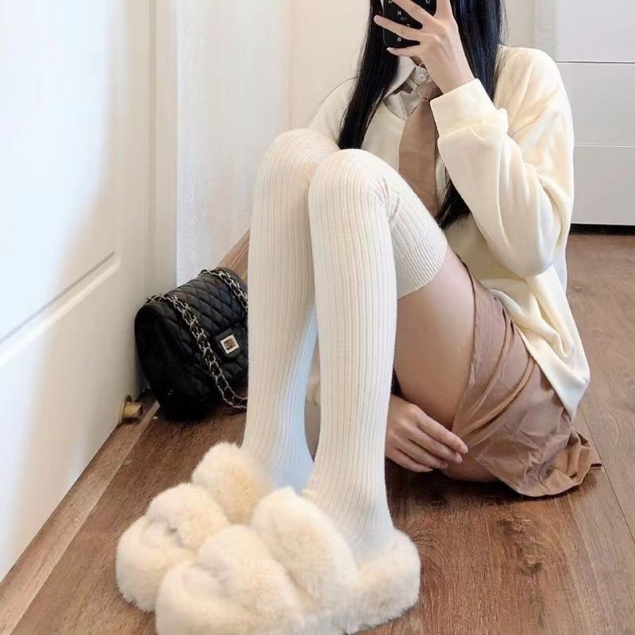 High-Quality Cotton Women's Long Socks for Autumn and Winter