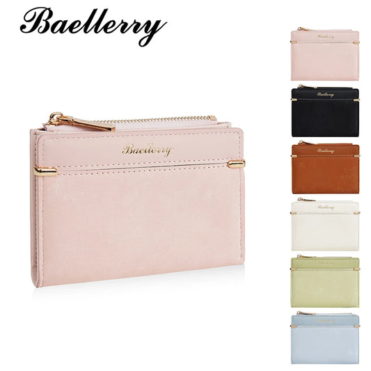 Baellerry Neue Damen-Geldbörsen mit Reißverschluss, Kartenfach, Münzfach, Luxus-Geldbörsen für Damen, hochwertiger Kartenhalter, Geldklammer