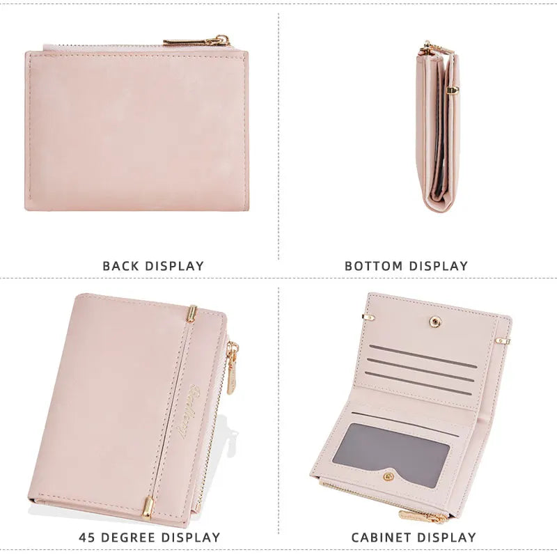 Baellerry Neue Damen-Geldbörsen mit Reißverschluss, Kartenfach, Münzfach, Luxus-Geldbörsen für Damen, hochwertiger Kartenhalter, Geldklammer
