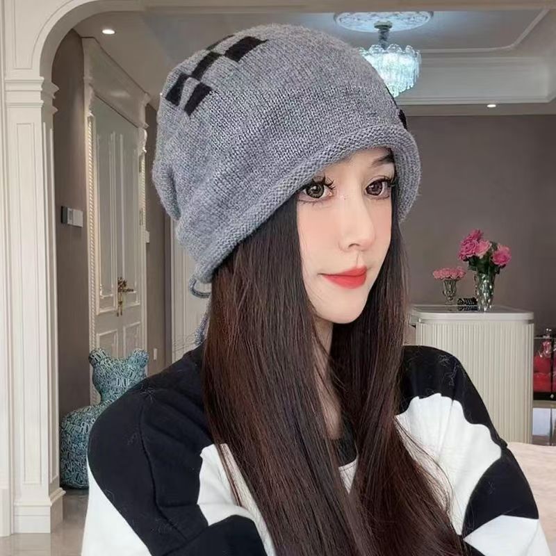 Women's Autumn And Winter Fashionable All-match Wool Knitted Hat