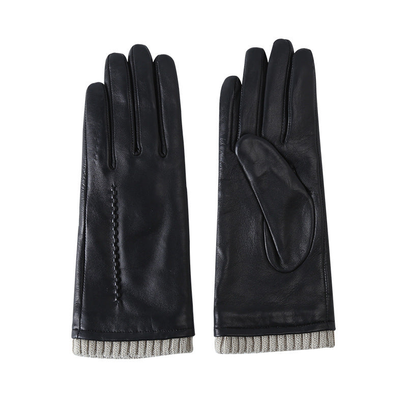 Winter Women's Warm Leather Gloves